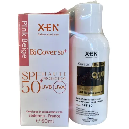 XEN COFFRET DUO BICOVER SPF50+ PINK BEIGE 50ml / XEN Q10 CREME 100ml
